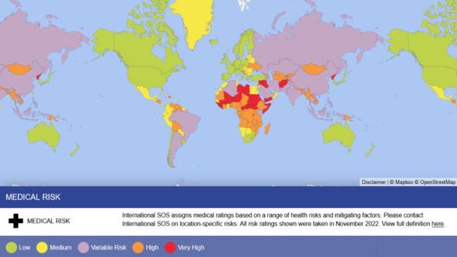 Mapa zdravotních rizik