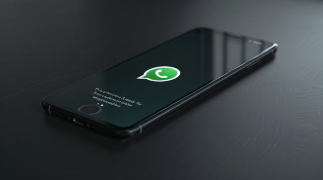 Logo WhatsApp na displeji mobilu