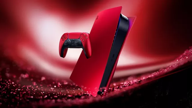 PlayStation 5 v barvě Volcanic Red