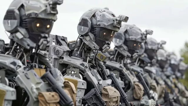 Robotičtí vojáci na frontě