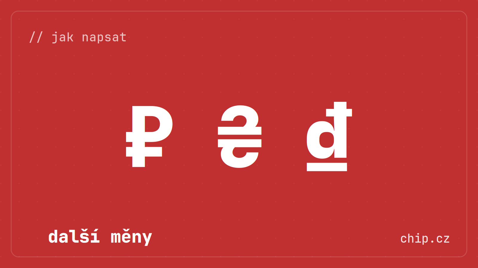 Měnové znaky na červeném pozadí.