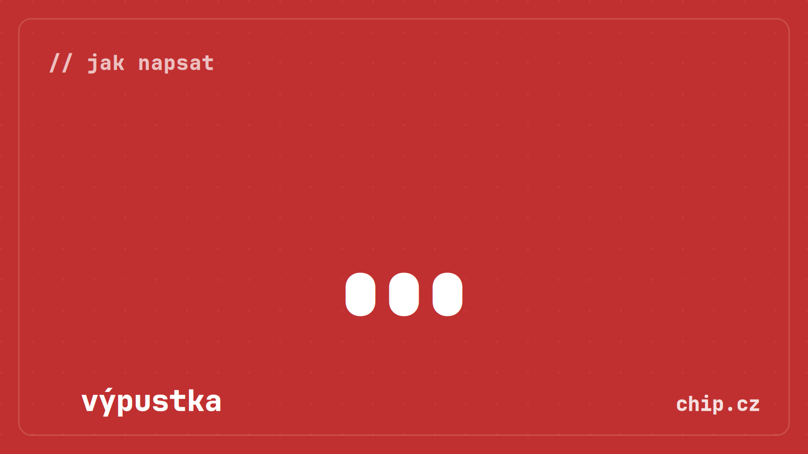 Symbol výpustky na červeném pozadí.