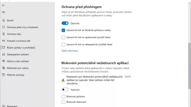 Ochrana proti phishingu ve Windows 11