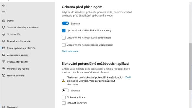 Ochrana proti phishingu ve Windows 11