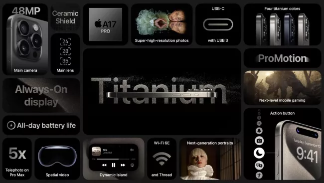 Apple iPhone 15 Pro souhrn