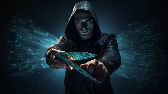 Hacker hází bumerang