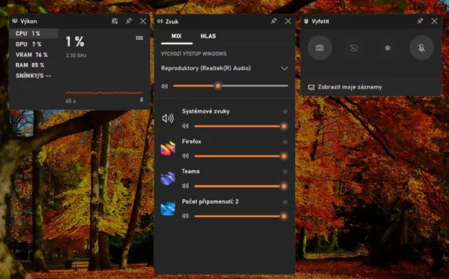 Klávesová zkratka Xbox