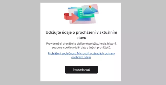 Microsoft Edge nastavení prohlížeče