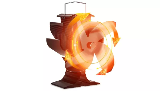 Horkovzdušný ventilátor na kamna nebo krby