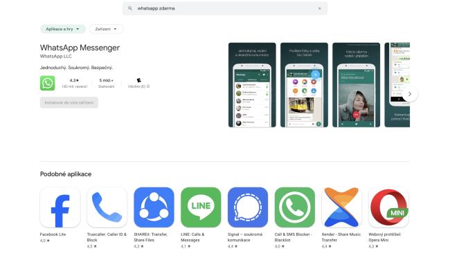 WhatsApp na Google Play