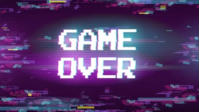 Text o ukončení hry na monitoru