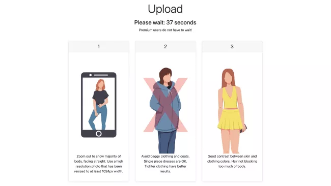 Snímek obrazovky neuronové sítě DeepNude