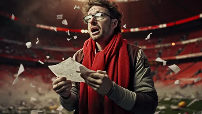 Smutný fotbalový fanoušek