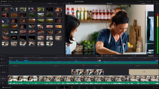 Prostředí programu DaVinci Resolve