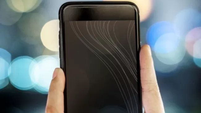 Vlnovky na displeji mobilu