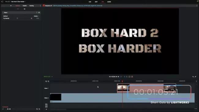 Grafické prostředí programu Lightworks