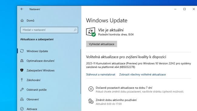 Služba Windows Update
