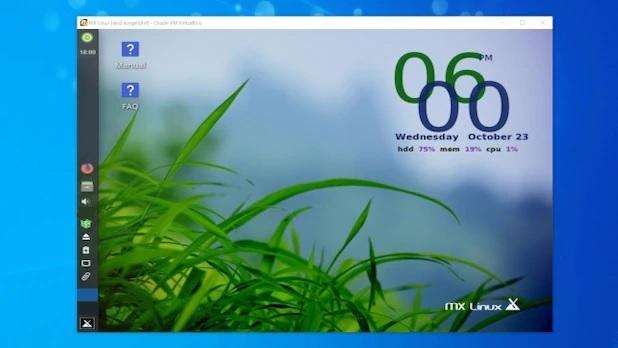 Pracovní plocha systému MX Linux