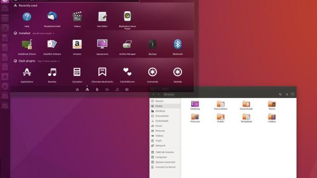 Pracovní plocha systému Ubuntu