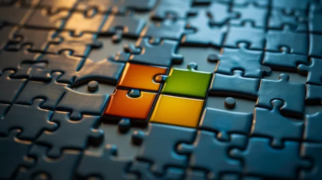 Puzzle s logem Microsoft