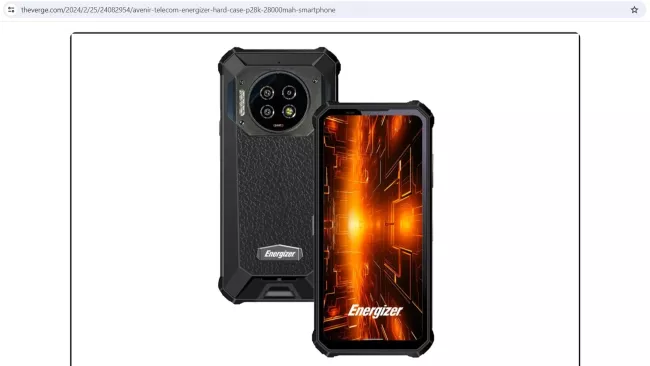 Smartphone Energizer P28K