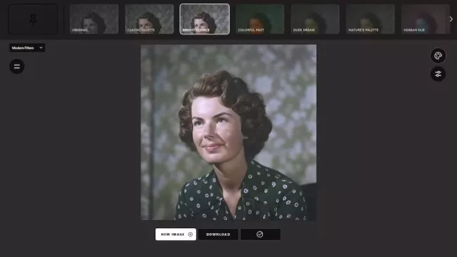 Prostředí programu Palette – Colorize Photos