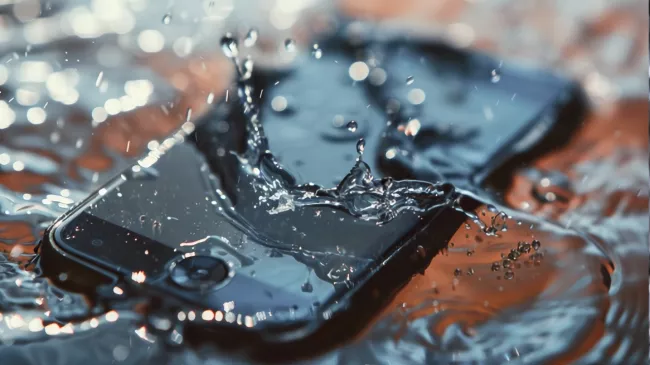 Mobil potopený ve vodě