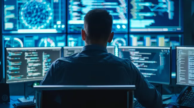 Expert monitoruje síťový provoz