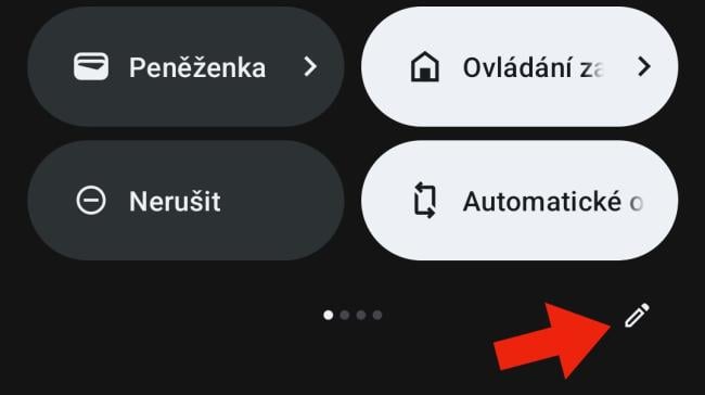 Nastavení ovládacího roletky v Androidu