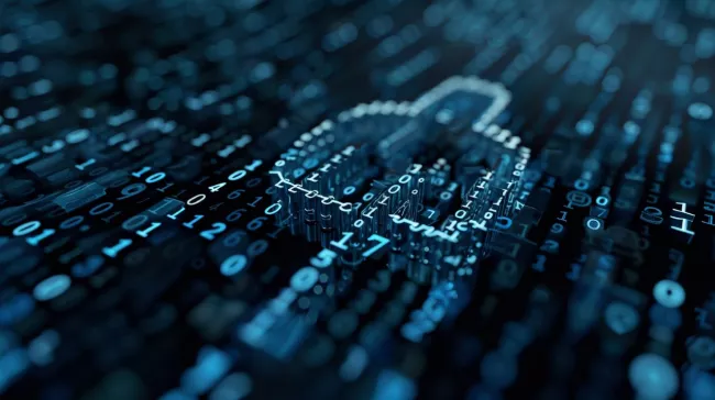 Koláž s tématikou šifrování