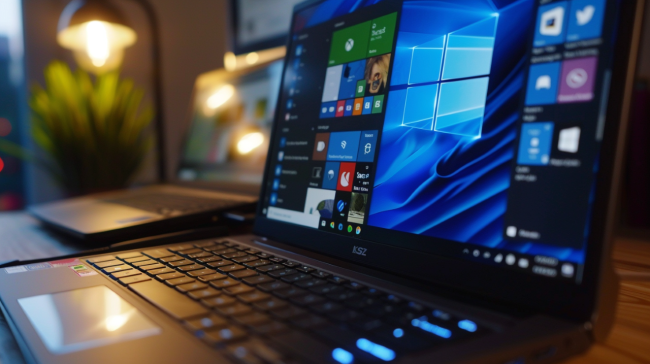 Laptop a pracovní plocha Windows 10