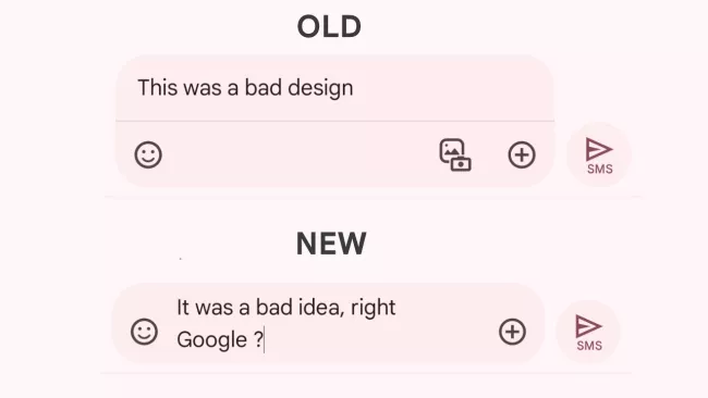 Design aplikace Zprávy v Androidu