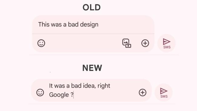 Design aplikace Zprávy v Androidu