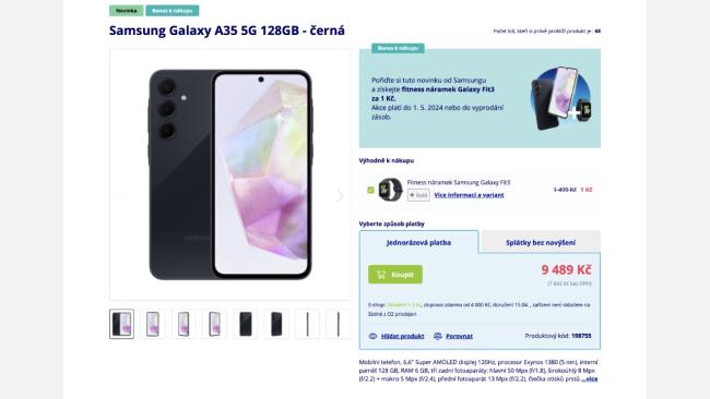 E-shop O2 nabízí telefon Samsung a dárek k tomu