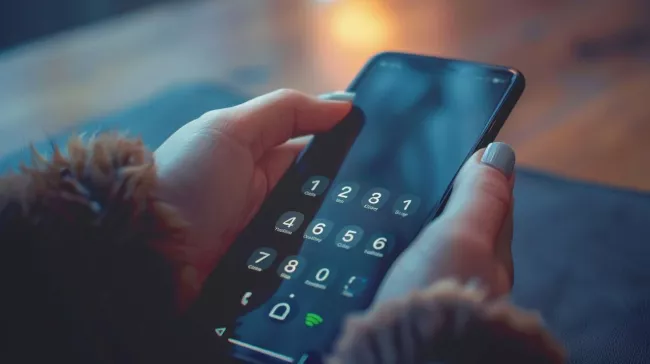 Zadávání PIN kódu na mobilním telefonu