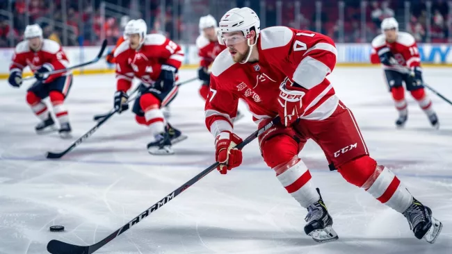 Hokejista v zápase Česko vs. USA