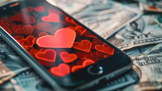 Láska v telefonu s penězi