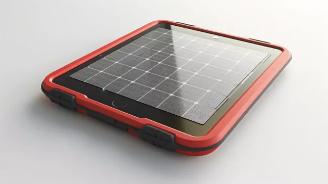 Tablet s fotovoltaickým povrchem