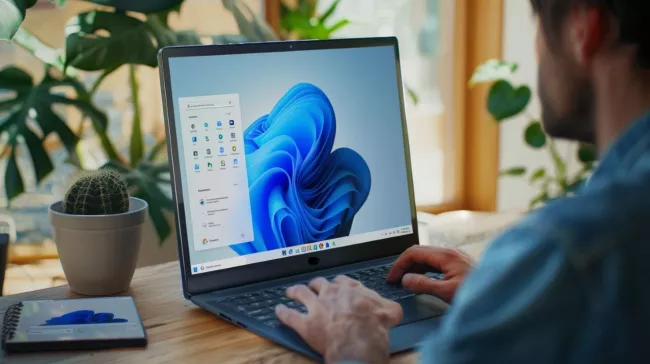 Uživatel instaluje Windows 11