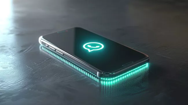 Logo WhatsApp na displeji smartphonu