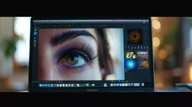 Nástroj na zpracování fotek na monitoru PC