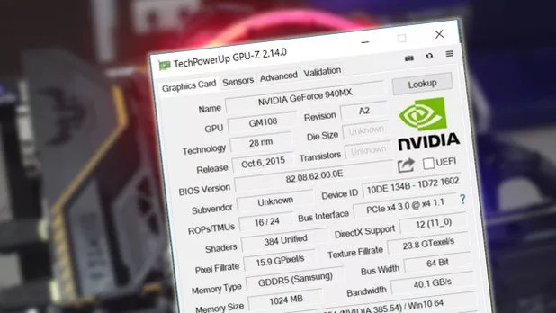 Program pro měření teploty grafické karty