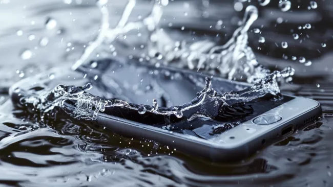 Telefon pod vodou