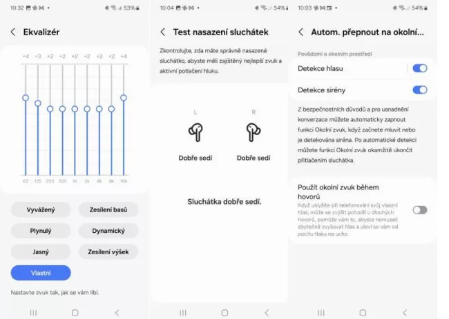 Aplikace Samsung Wear a sluchátka Samsung Galaxy Buds3 Pro 