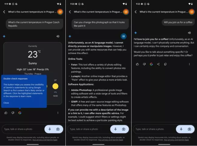 Snímky obrazovky z Google Pixel 9 Pro XL