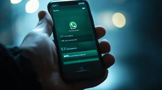 Konverzace WhatsApp na displeji mobilu