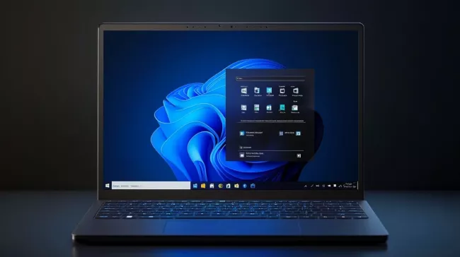 Windows 11 na displeji laptopu