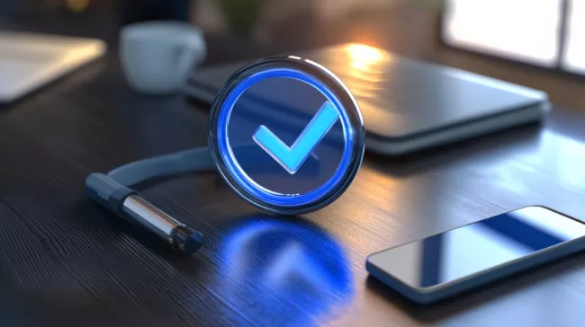 Symbol zaškrtnutí u digitálních produktů