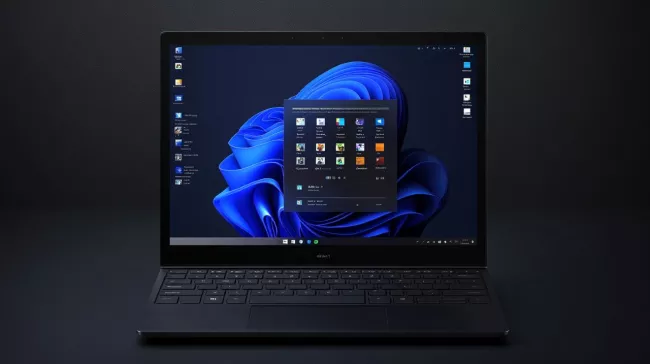 Windows 11 na displeji laptopu