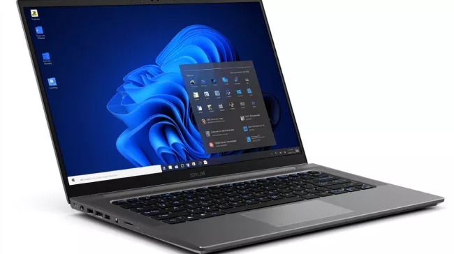Moderní tenký laptop s Windows 11